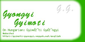 gyongyi gyimoti business card